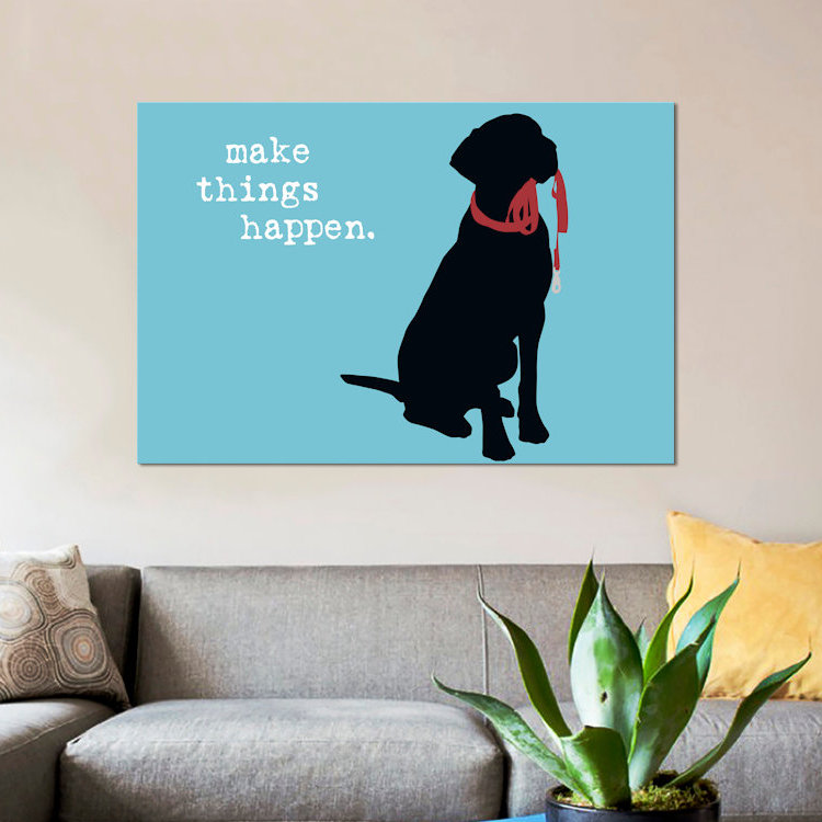 «Make Things Happen», impression sur toile, H 12 po x l 18 po x P 1,5 po, Pas de tapis, Toile tendue