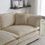 2 canapé en chenille beige: sièges de salon en tissu d'ameublement et en chenille. Structure en bois massif pour plus de stabilité. Rembourrage haute éponge. Revêtement respirant. Dispositions personnalisables. Assemblage facile