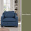Fauteuil club contemporain rembourré en tissu-1883589054