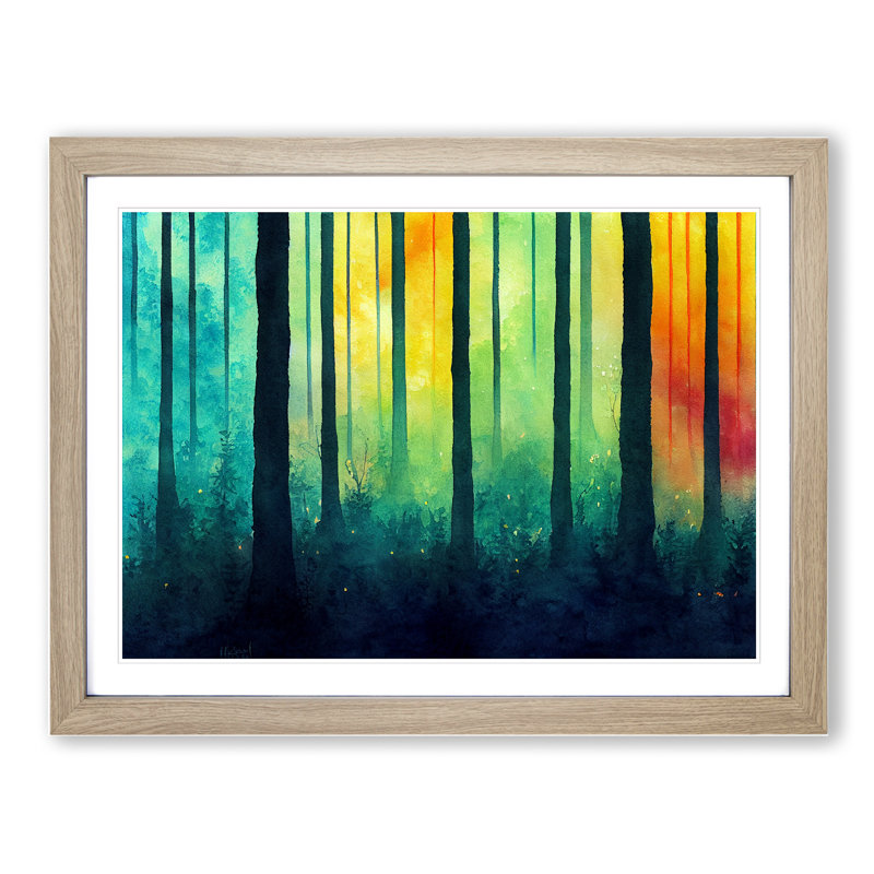 Vibrant Forest Vol.8 - Framed Print, 34cm H x 46cm W x 2cm D, Oak