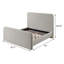 Lit plateforme tapissier gris Hedon-100088499