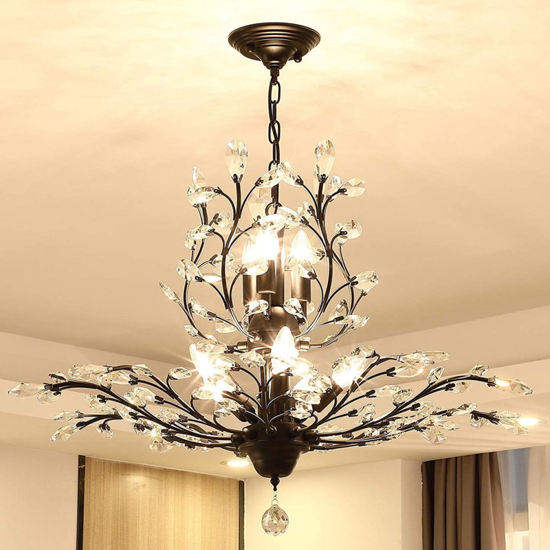 Jamei 7 - Light Dimmable Empire Chandelier, Black