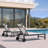 24.8" W Aluminum and Metal Reclining Outdoor Chaise Lounge Set with Wheels-1991475477
