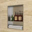 Niche de douche encastrée rectangulaire en acier inoxydable l 16 po x H 20 po-93509620