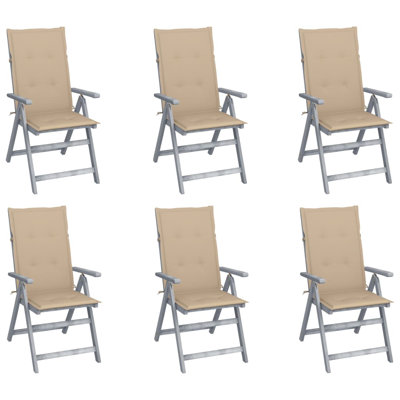Chaise de patio en acacia avec coussin