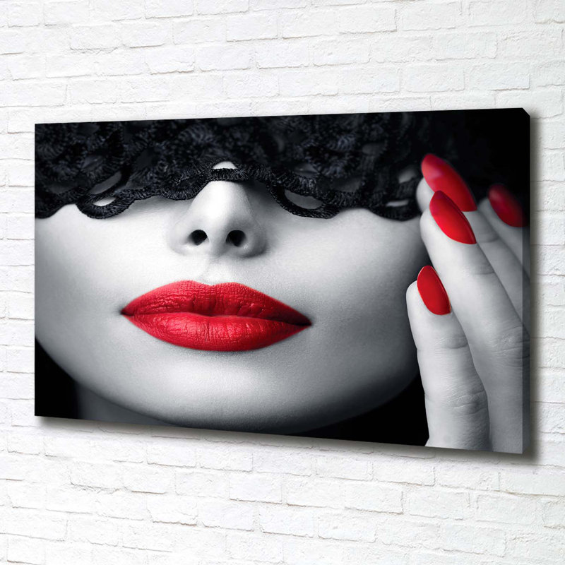 Lace Mask - Wrapped Canvas Print