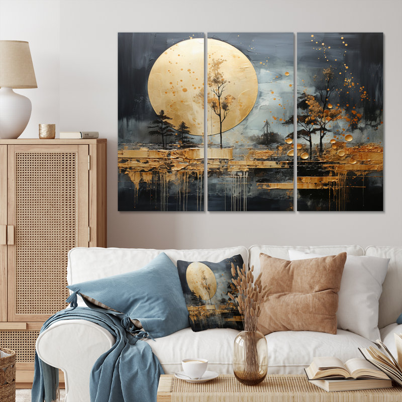 Impression sur toile 3 pièces, H 40 po x l 60 po x P 1 po