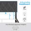 Structure de lit tapissier avec tête de lit Diamond Linen-1427847240-1427847241