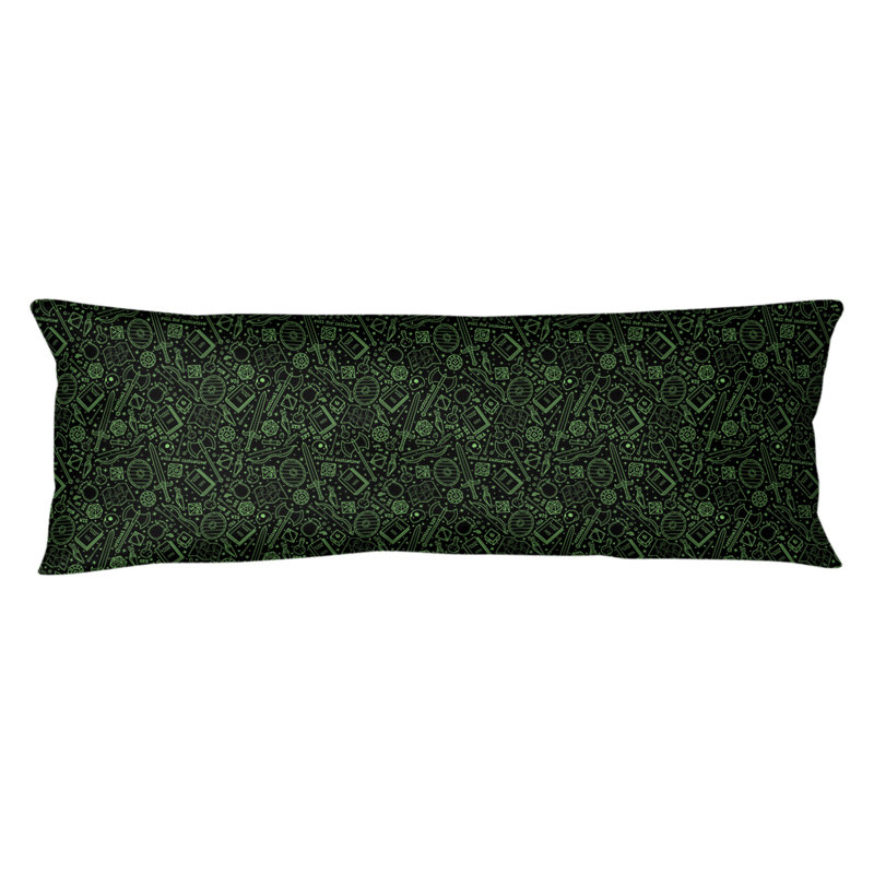Coussin lombaire rpg, Bourre en polyester, Noir / Vert