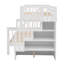 Lit superposé simple avec accoudoirs en pin massif 58 po x l 94,3 po x H 62,3 po Adeline-698659039