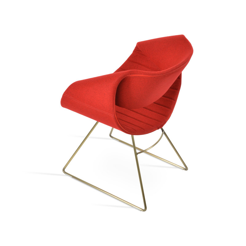 Fauteuil Seminyak, Rouge, Or