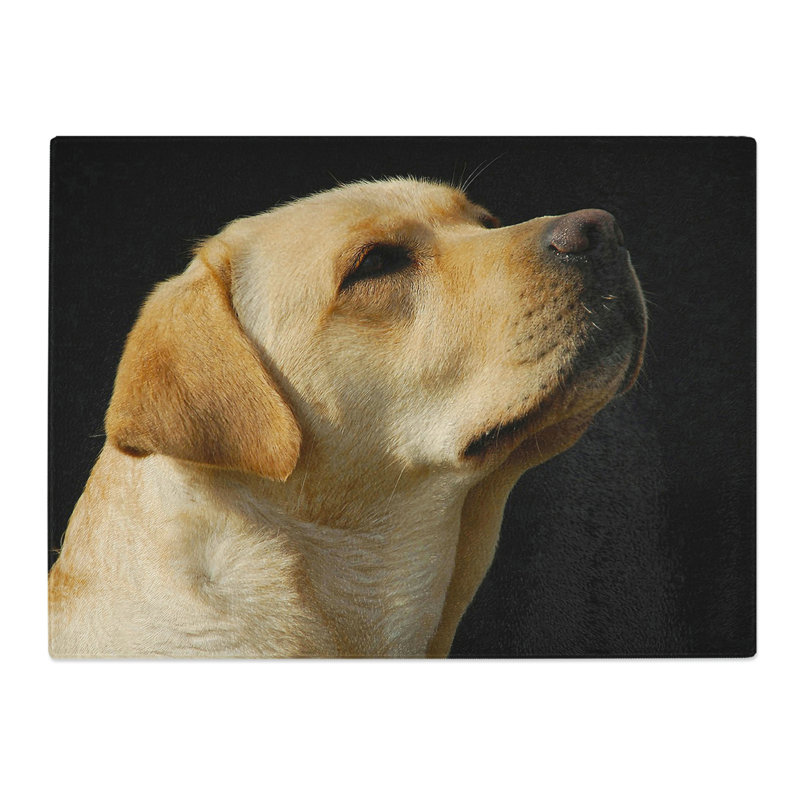 Yellow Labrador Dog No.2  Glass Chopping Board