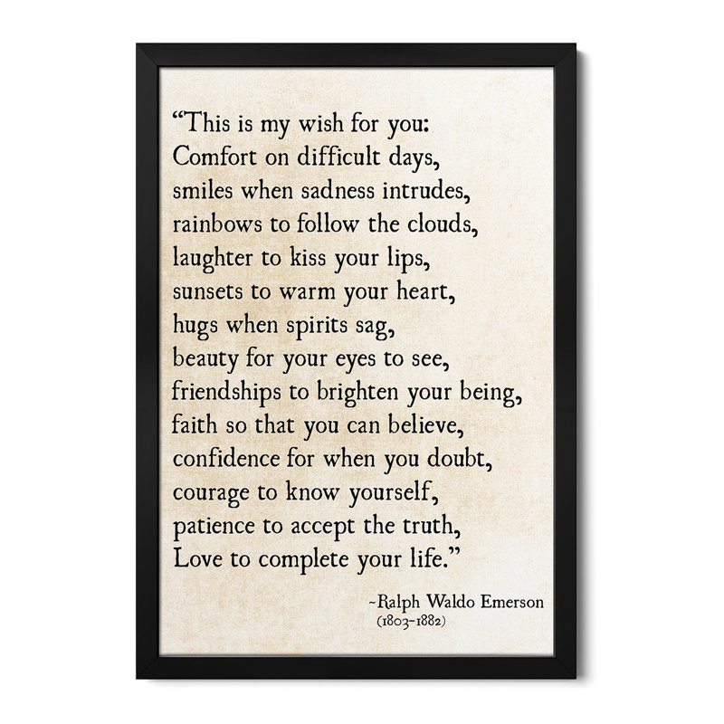«My Wish For You», affiche encadrée par Debbra Obertanec