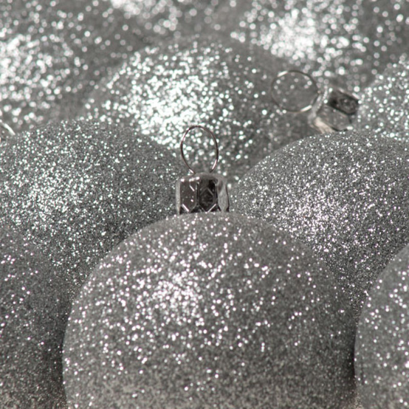 6cm Ball Ornament, Silver