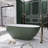 65 In. X 30 In. Solid Surface Freestanding Flatbottom Soaking Bathtub In Green