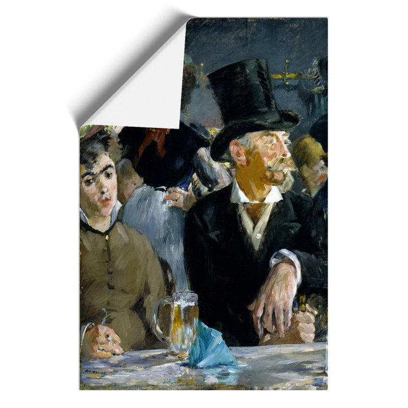 At The Cafe by Edouard Manet - No Frame Painting, 84cm H x 59cm W x 0.1cm D