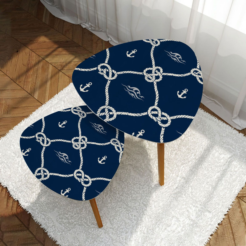 Ensemble de 2 tables basses gigognes Triangle