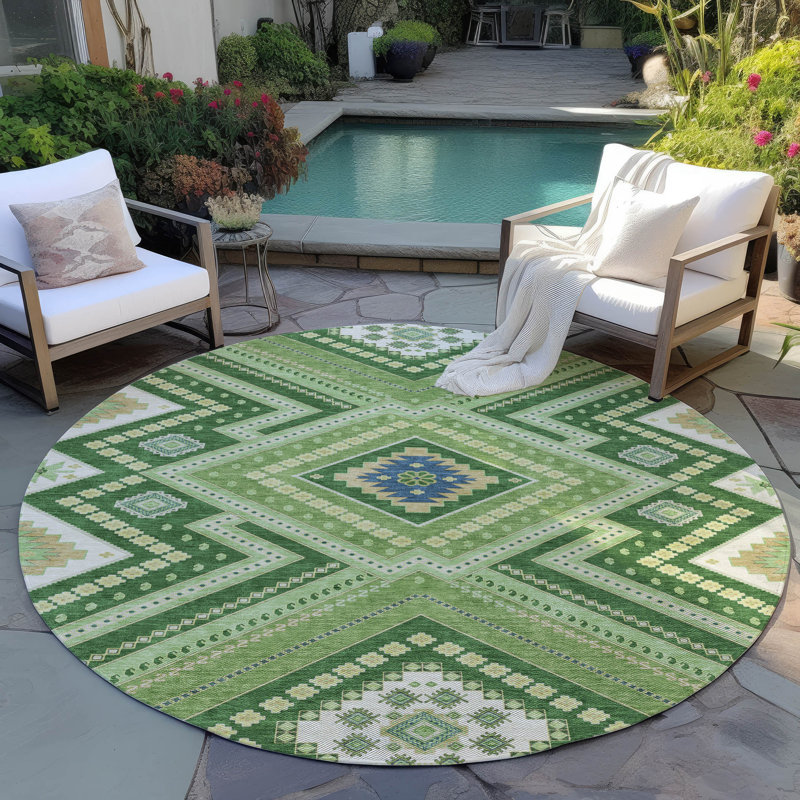 Tapis intérieur / extérieur Chayden Chantille ACN1010, Rond 8 pi