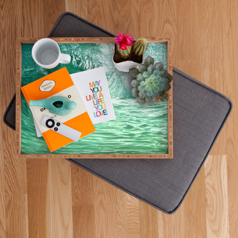 Abie Wood Tray, 1.75" H x 18" W x 14" D