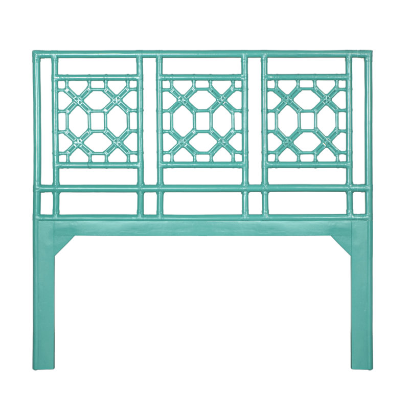 Lattice Back Standard Bed, Queen, Turquoise