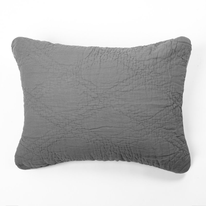 Taie décorative 100% lin, Simple, Gris