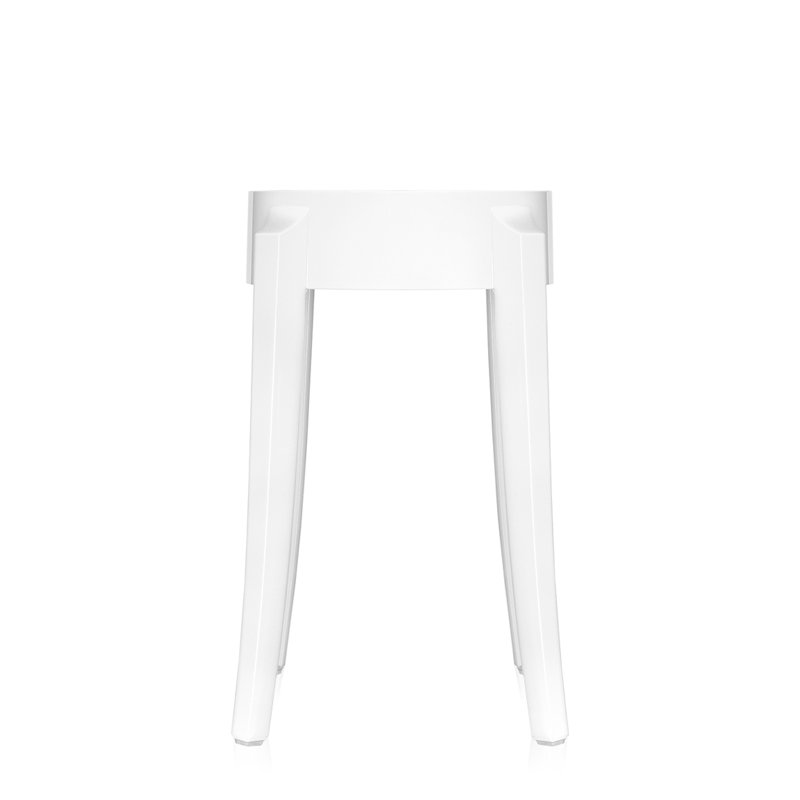 Charles Outdoor Stool, Glossy White
