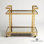 Quartz Stud Bar Cart-Silver Leaf