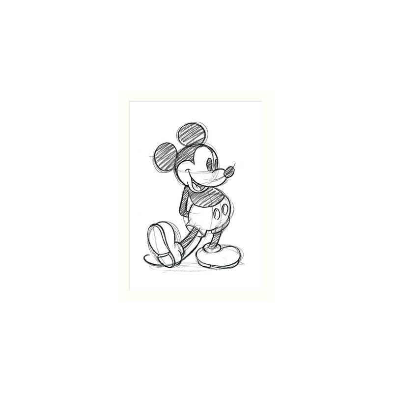 Mickey Mouse Sketch Single Graphic Art