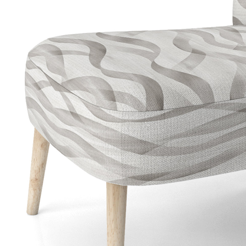 Chaise d'appoint abstraite - Chaise d'appoint Wavy Line, Chaise d'appoint sans accoudoirs