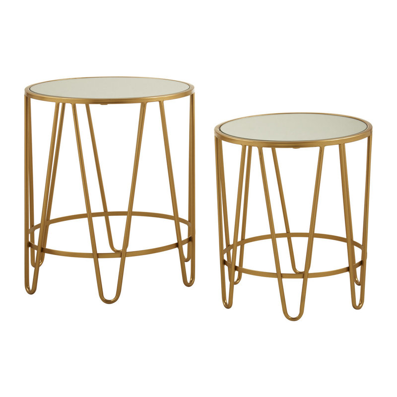Orofino Glass Top Frame Nesting Tables