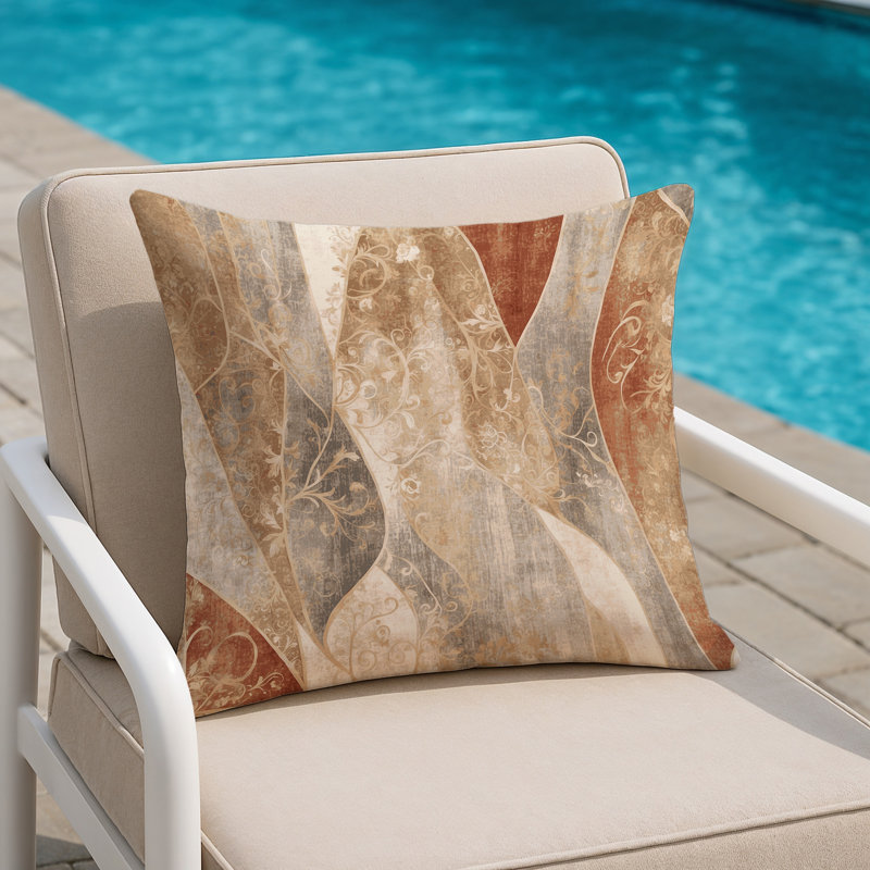 Fluid Mirage Indoor And Outdoor Throw Pillow, Square 20"