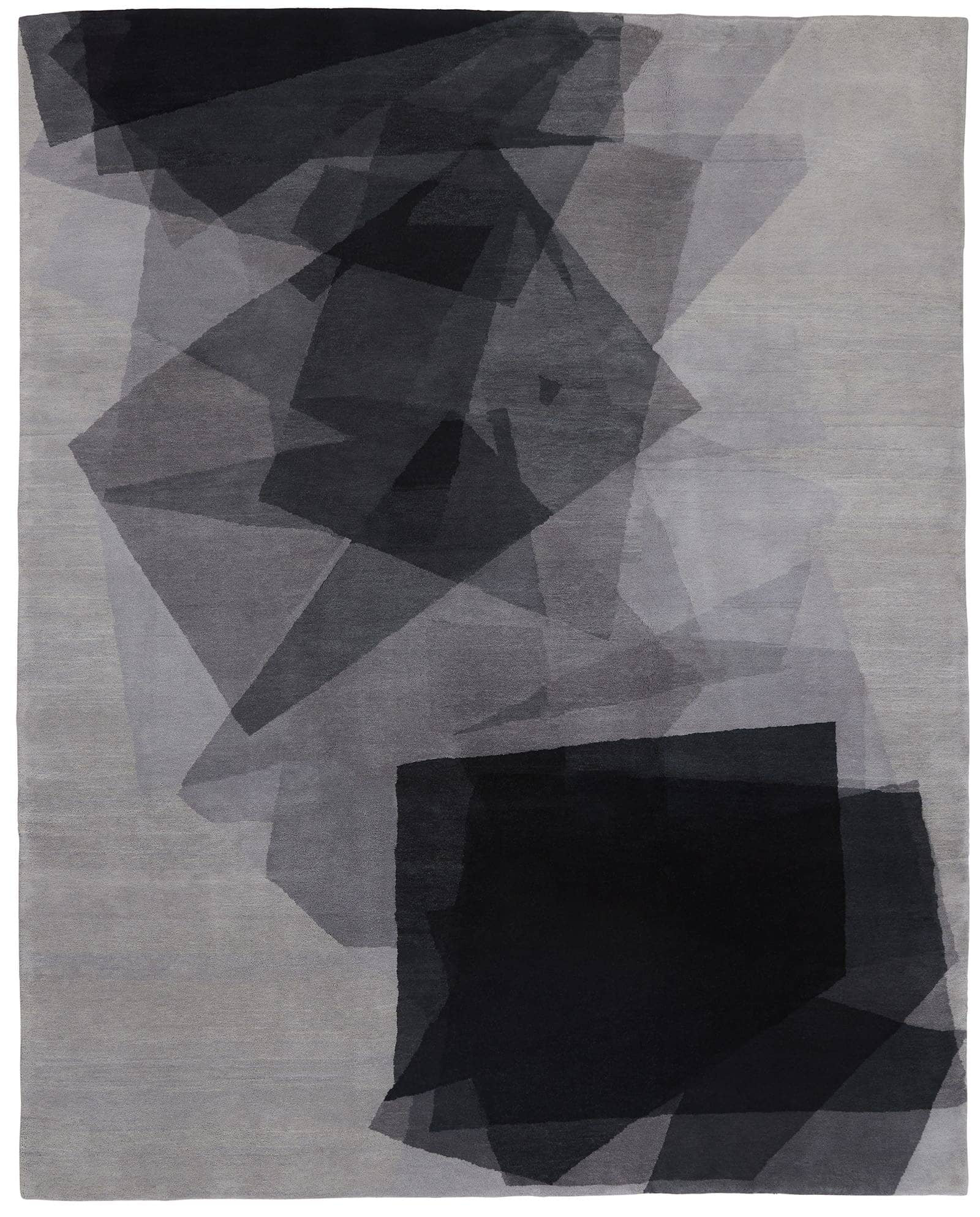 Tufenkian Fade One-of-a-Kind 8' x 10' New Age Wool Area Rug in Black ...