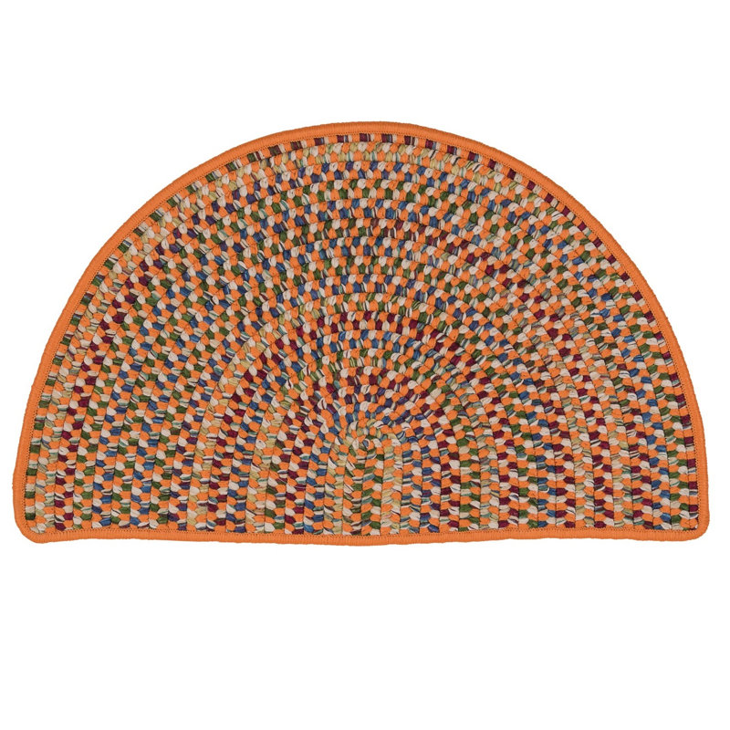 Tapis de cuisine Shick, Orange, Demi-cercle 1 pi 6 po x 2 pi 6 po