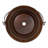 16" Round Bucket Vessel Hammered Copper Sink with Handles