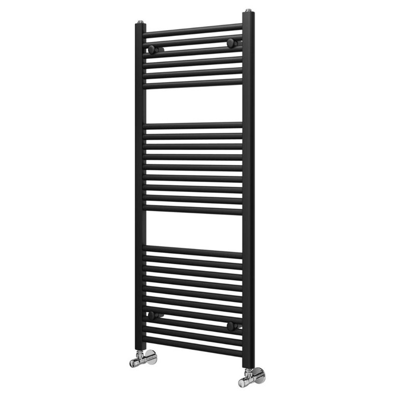 Straight Towel Rail Heated Towel Rails, Black, 120cm H x 50cm W x 3cm D