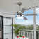 Tavin 5 - Blade LED Stainless Steel Ceiling Fan with Remote Control and Light Kit Included