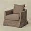 Fauteuil demi-tonneau pivotant rembourré de 32 po de largeur-283906901