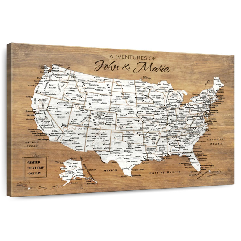 Épingle personnalisée sur bois Altaira USA II, H 32 po x l 48 po, Yes