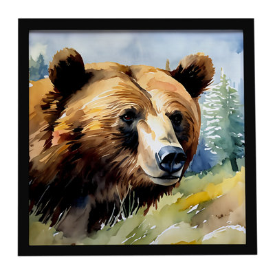 Grizzly Bear Framed Metal Print