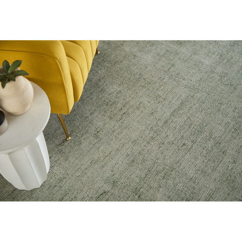 Dhruv Modern Solid Area Rug, Runner 2'6" x 8', Green
