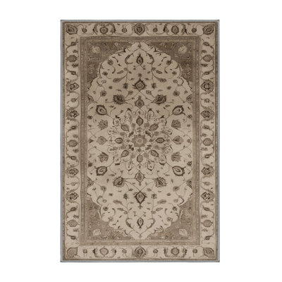 Tapis gris Tabriz lavable à la machine