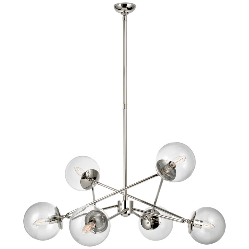 AERIN Turenne Large Dynamic Chandelier, Polished Nickel