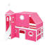 Lit simple mezzanine rose avec toboggan et tour - Bois massif, trois méthodes d'installation, pin de style Playhouse sur le thème du coin, pour rafraîchir la nuit