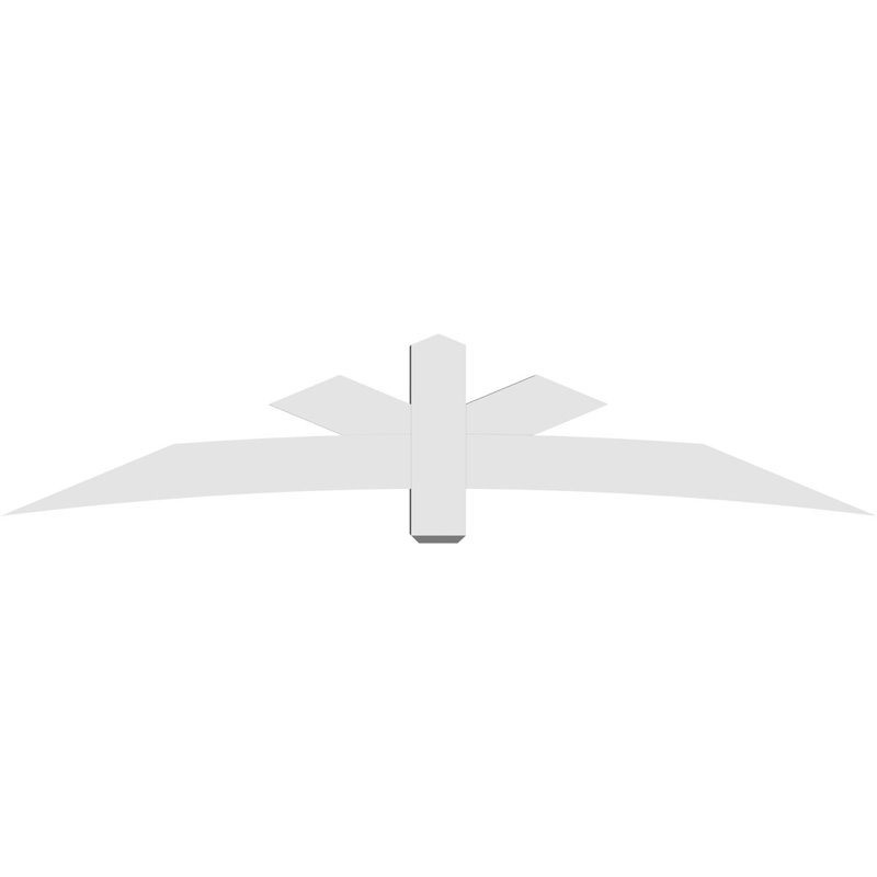 Support de pignon Alberta Alberta, H 20 po x l 96 po (pas 5/12), P 6 po x F 6 po, PVC