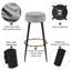 Tiana Upholstered Counter Stool with Metal Frame-430277097