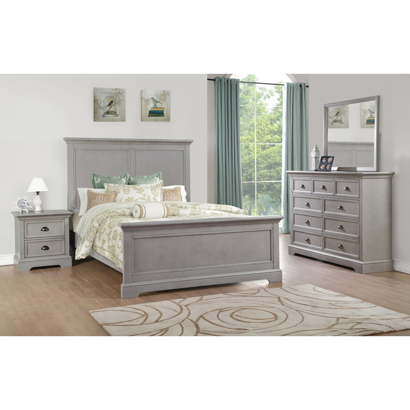 Huey Standard Bed, Gray, King