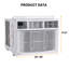 10000 BTU Window Air Conditioner WiFi Smart AC Cools 450 Sq Ft Dehumidifier 3 Fan Speeds Remote Timer