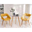 31'' Dining Table Set, Round Glass Top Dining Table with Two Upholstered Chairs-1105411070