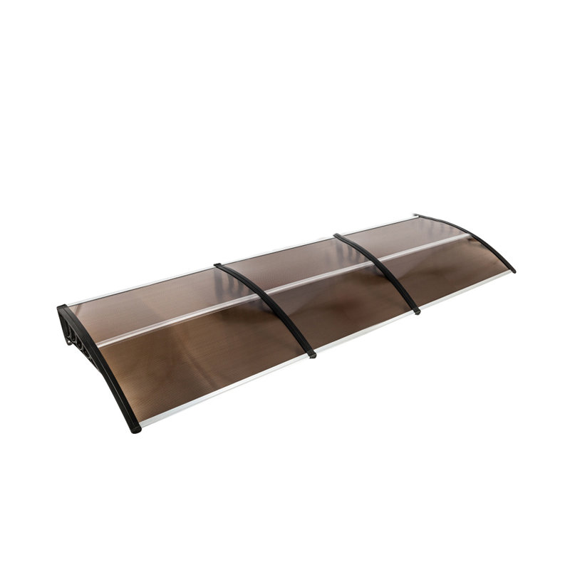 116.5" W x 37.8" D Convex Awning, Brown/Black