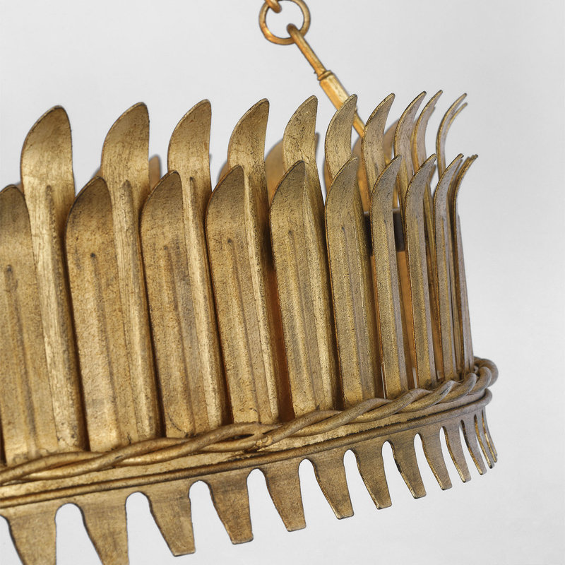 Leslie 6 - Light Chandelier, Golded Iron